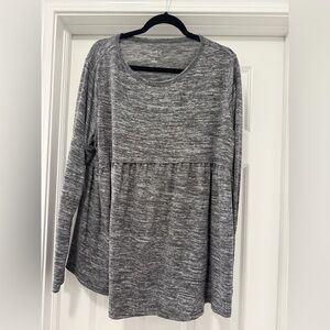 Isabel Maternity Gray Long Sleeve Top